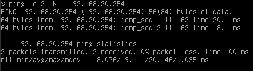 Configuration finale de VM19