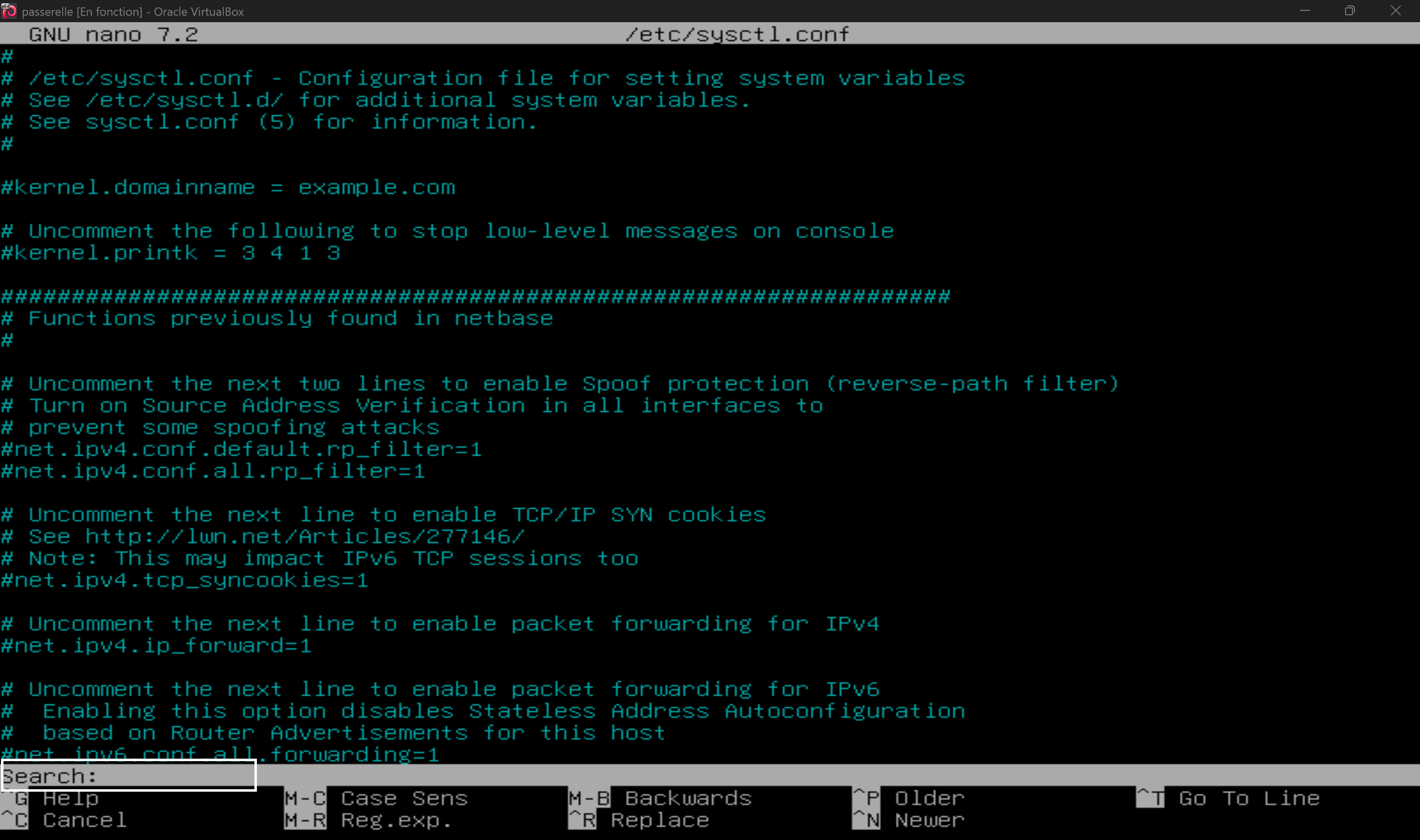 Rechercher net.ipv4.ip_forward