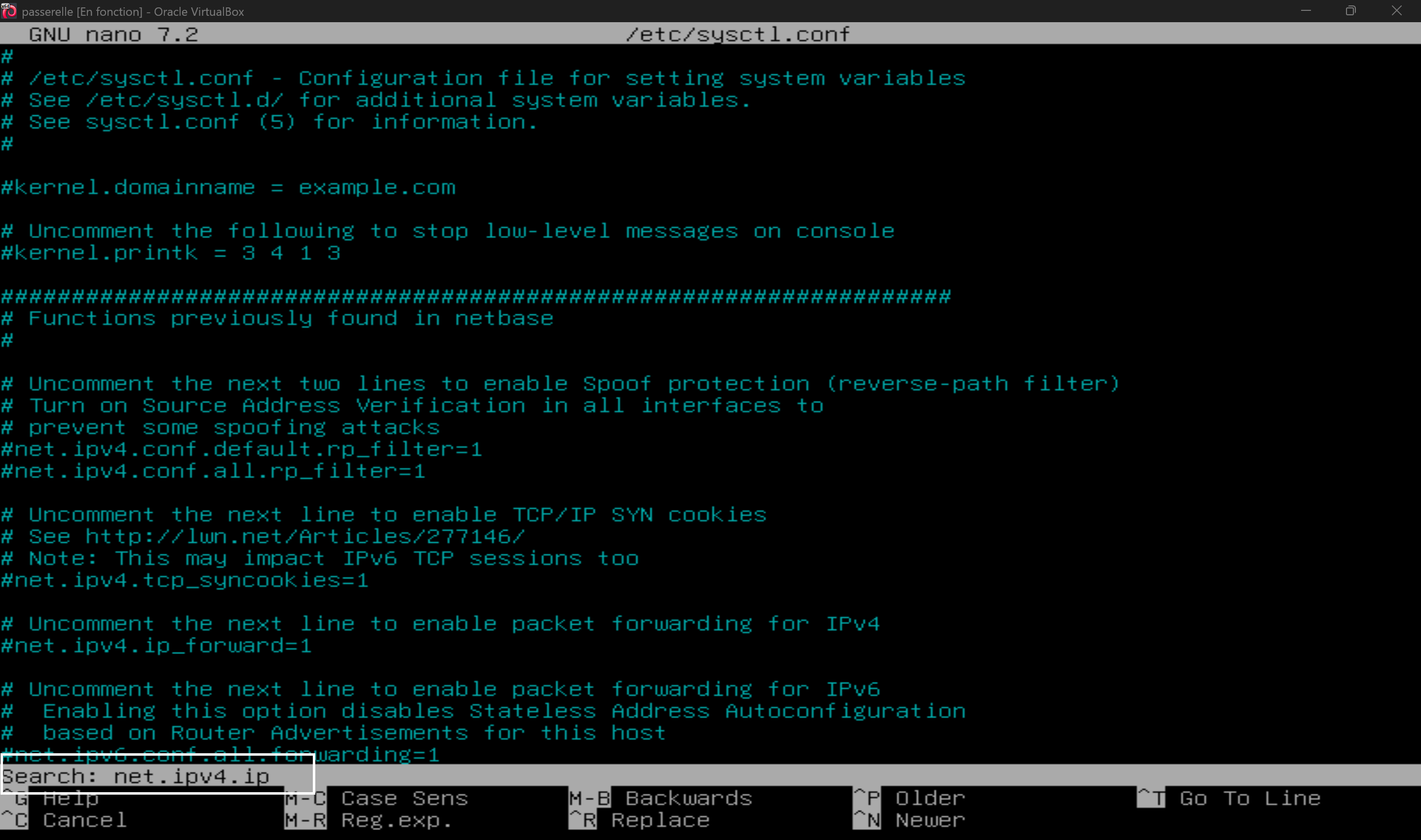 Activer le transfert IP