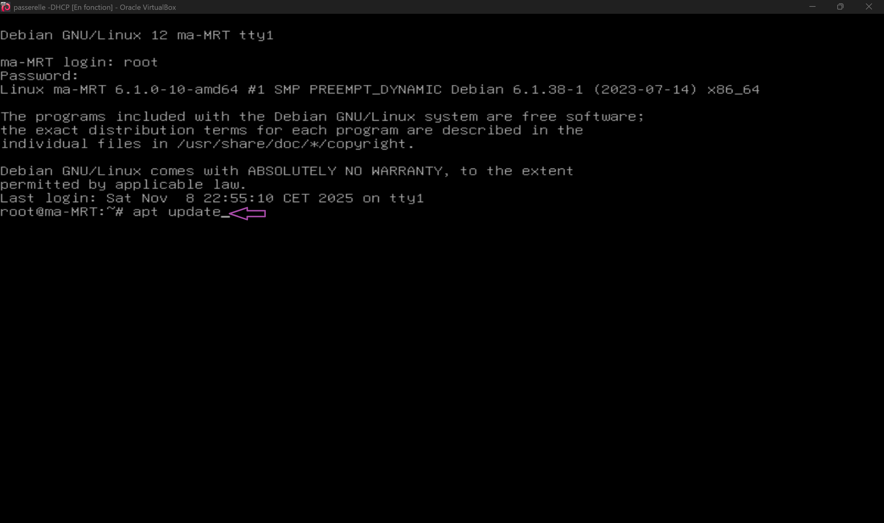 Mise à jour des paquets