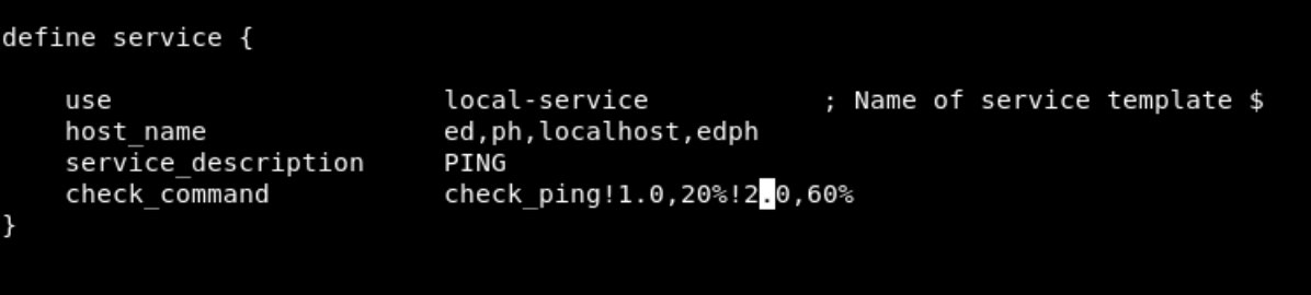 Modification des seuils PING dans Nagios